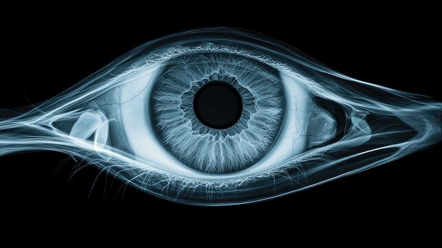 X-ray of a human eye -