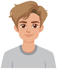 Smiling Young Man Illustration