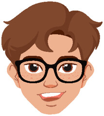 Smiling Man with Glasses