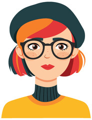 Stylish Woman with Glasses
