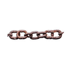 Obraz premium A detailed view of a weathered metal chain, showcasing its rustic texture and historical character, ideal for various creative projects.