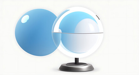 A minimal illustration of a globe with a magnifying glass over it, highlighting a small area, representing the concept of hidden truths about world events or government surveillance. 