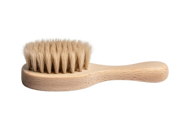 A natural wooden brush with soft bristles, perfect for grooming and enhancing hygiene. Ideal for personal care and beauty routines.