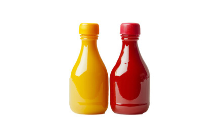 “The Dynamic Duo: Mustard and Ketchup Bottles”