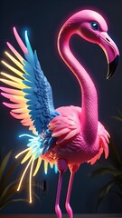 Obraz premium flamingo in the water