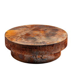 Fototapeta premium Explore the Aesthetic Beauty of a Weathered Round Table, Capturing Rustic Charm and Timeless Design in an Inviting Display of Character