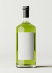 Green Bottle With Blank Label