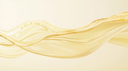 Serene Yellow Water Wave in Minimalist Style