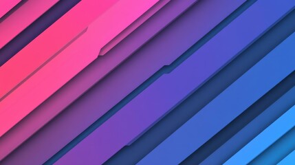 Obraz premium Vibrant holographic stripes create a captivating tech banner, merging colorful geometric designs with a modern, flat aesthetic.