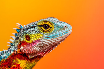 Fototapeta premium A close up of a lizard with an isolated background
