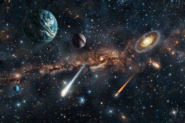 Naklejka premium Beautiful Outer Space View