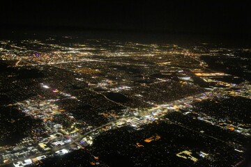 Aerial View of South Minneapolis at Night