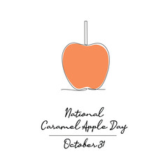Obraz premium line art of National Caramel Apple Day good for National Caramel Apple Day celebrate. line art.