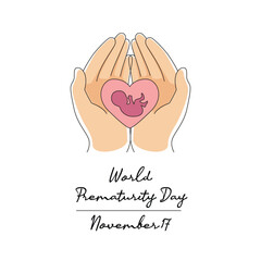 line art of World Prematurity Day good for World Prematurity Day celebrate. line art.