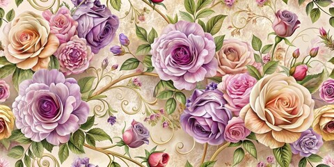 Romantic Rose Bouquet, Watercolor Painting, Floral Design, Roses, Bouquet, Flowers