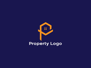 property logo home vector p , preal estate logo design, creative modern p logo 