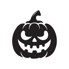 Halloween silhouette vector illustration isolated on white background.