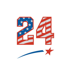jersey number 24 with american flag combination 
