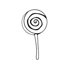 Lollipop outline illustration