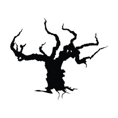 Obraz premium the vector of an obsolete tree has no leaves