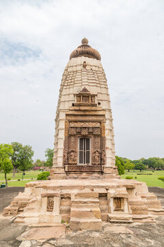 Parasnath jain Temple in khajuraho the group of monuments of hindu and jain temples in chhatarpur district, madhya pradesh, India.Unesco world heritage site.