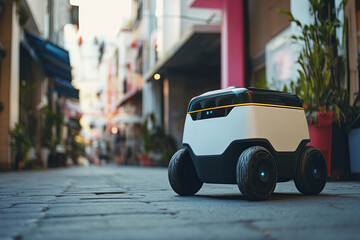 Autonomous electric delivery robots in urban areas