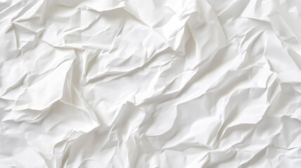 Obraz premium Crumpled white paper texture ideal for backgrounds and artistic collages