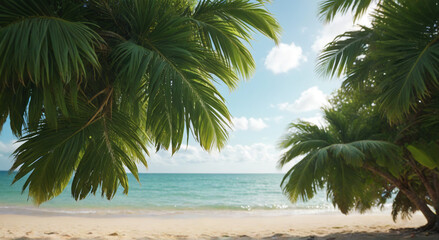 Fototapeta premium beach with trees