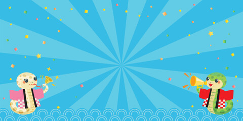 巳年のセールのバナーイラスト