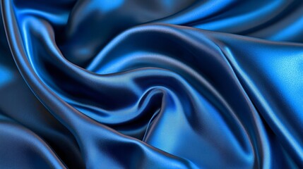 Obraz premium Blue satin fabric background