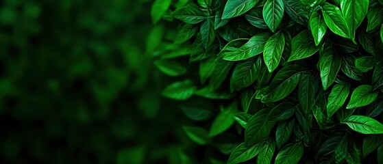 Lush green leaves create a vibrant natural background, perfect for eco-friendly designs and nature-inspired projects.