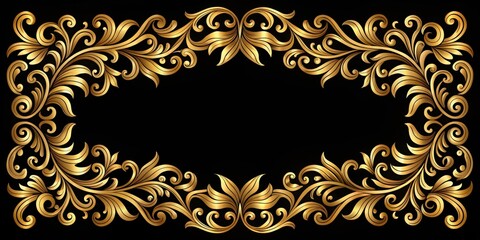 Golden organic pattern on a black background, rendered in , golden, organic, pattern, black, background,rendering, elegant