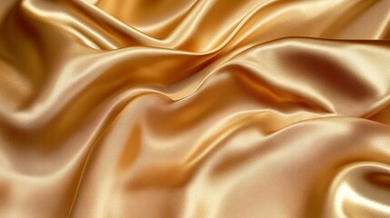 Golden satin fabric background