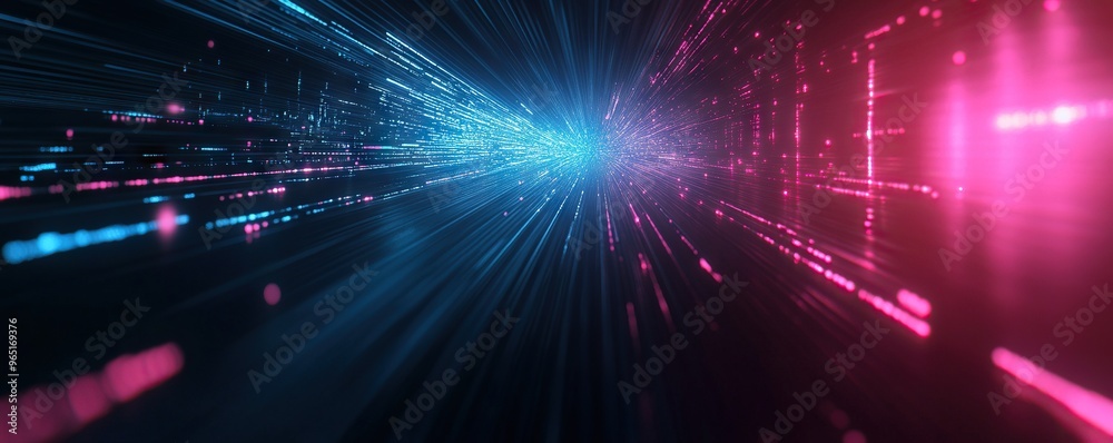 Wall mural abstract digital data background. art can be used in the description of network abilities, technolog