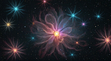 fireworks in the night sky