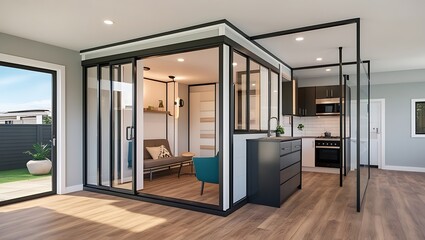 Obraz premium Modern sleek house for sale