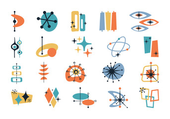 Retro Vintage Mid-Century Element Set