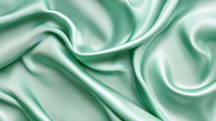 Obraz premium Mint satin fabric background