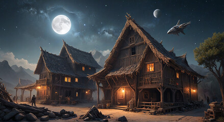 Obraz premium house in the woods