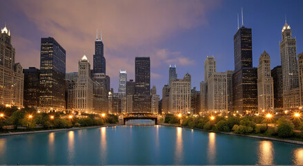 Obraz premium city at night