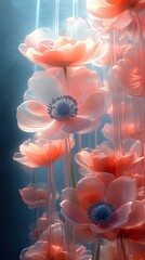 Soft pink flowers with delicate petals. Perfect for projects about beauty, nature, or spring.