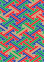 和柄　紗綾形　伝統模様