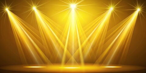 Golden Spotlight Stage Background, spotlight, stage, background