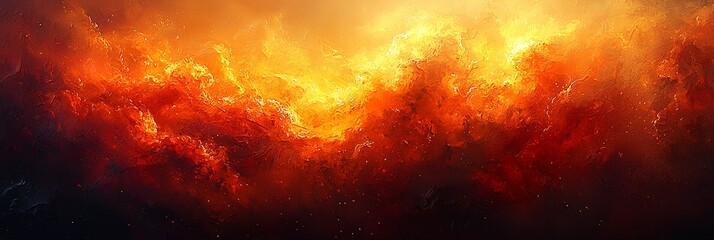 Vibrant abstract background for Halloween designs, featuring warm orange and yellow hues with ample copy space, perfect for spooky promotions or autumn festivities.