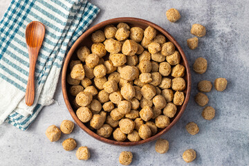 Raw soya chunks are dehydrated, protein-rich, plant-based meat substitutes made from defatted soy...