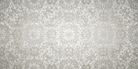 White Floral Lace Pattern on Gray Background, Digital Art, Wallpaper, Design, Pattern, Texture, Lace