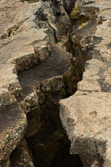 Impressive earth crack in Iceland 