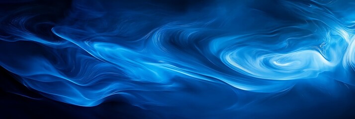 Obraz premium Abstract blue background with dynamic curves and bright light accents for a vibrant look 