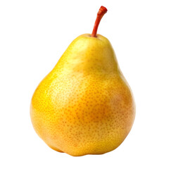 yellow pear isolated on transparent background