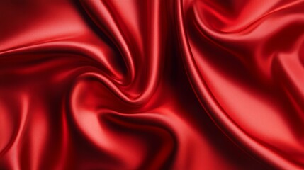 Obraz premium Red satin fabric background